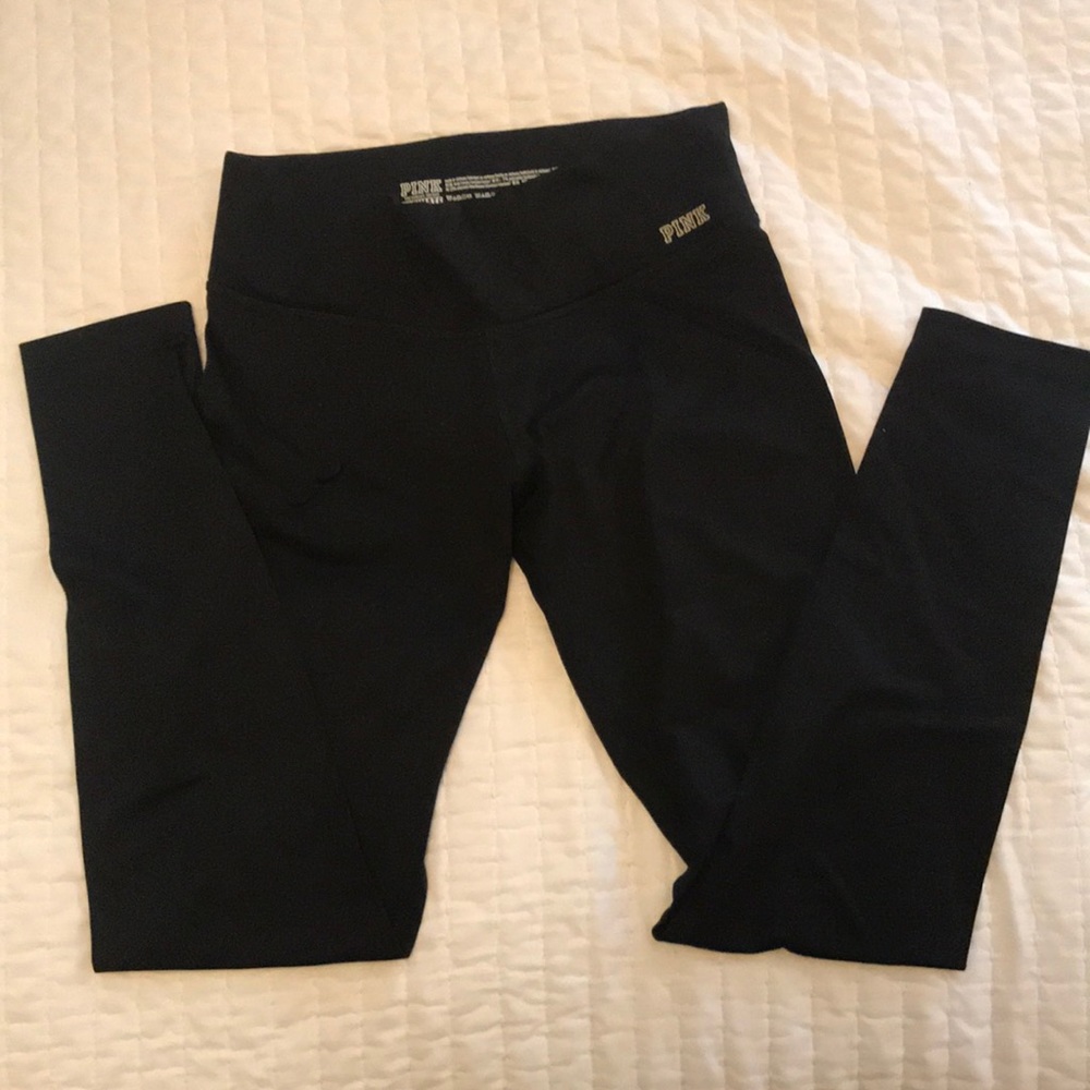 Pink black leggings